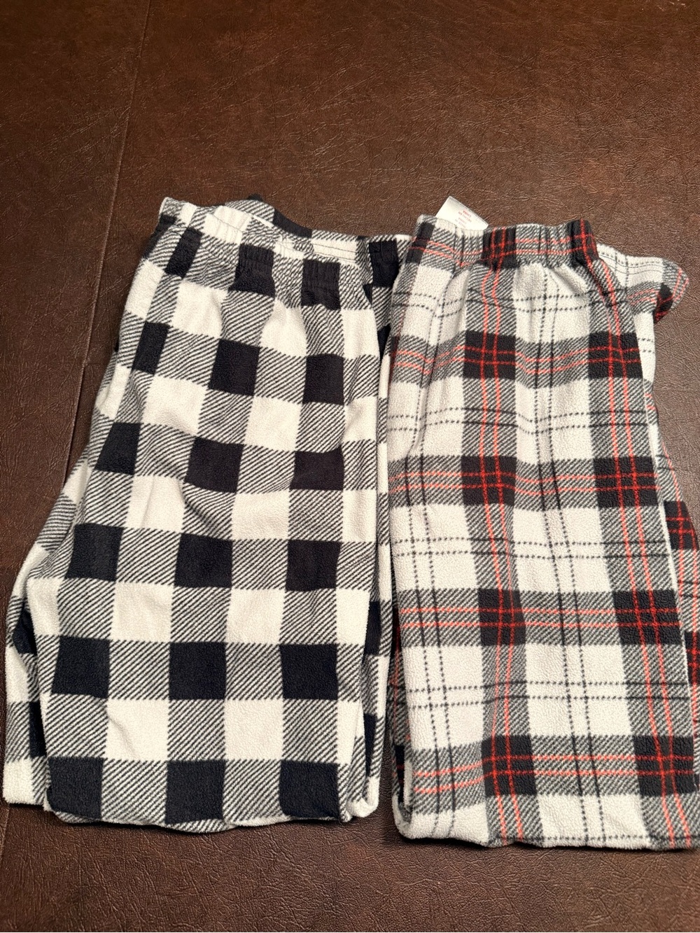 Target Kids Plaid Pajama Bottoms - Black, White & Red